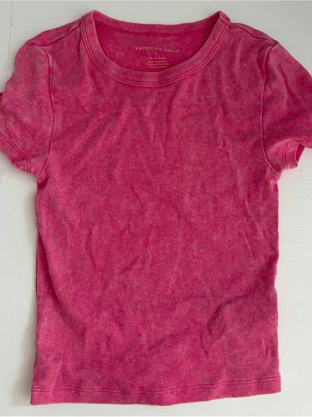 American Eagle Outfitters Vintage Wash Bubblegum Pink Short Sleeve Tee